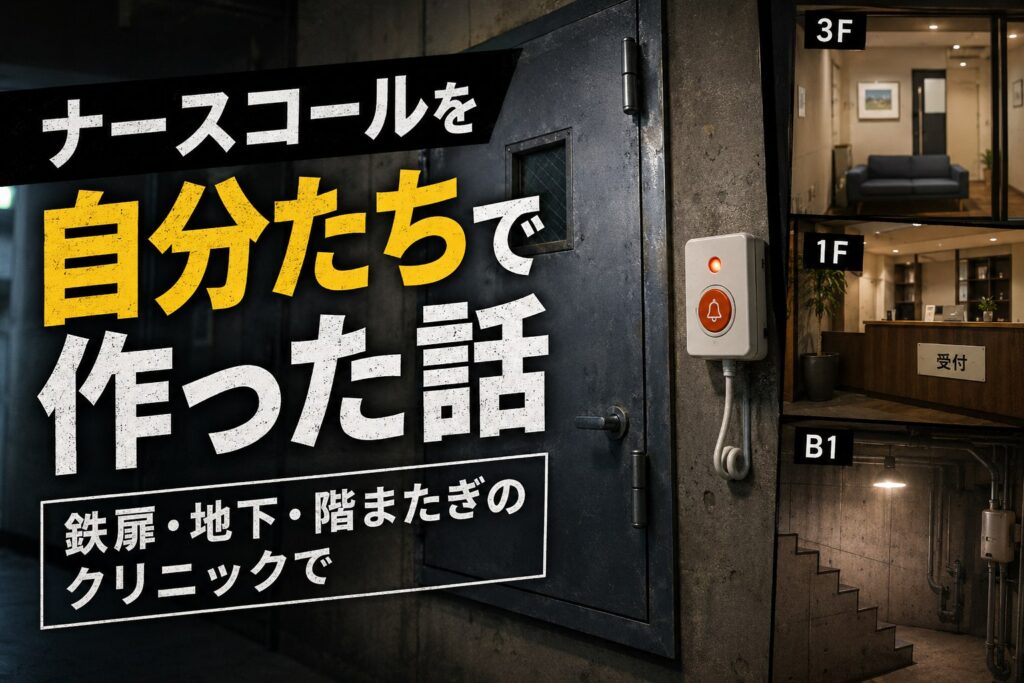 鉄扉・地下・階またぎのクリニックで、ナースコールを自分たちで作った話