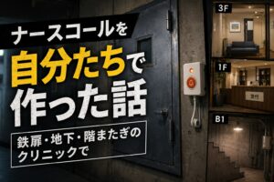 鉄扉・地下・階またぎのクリニックで、ナースコールを自分たちで作った話